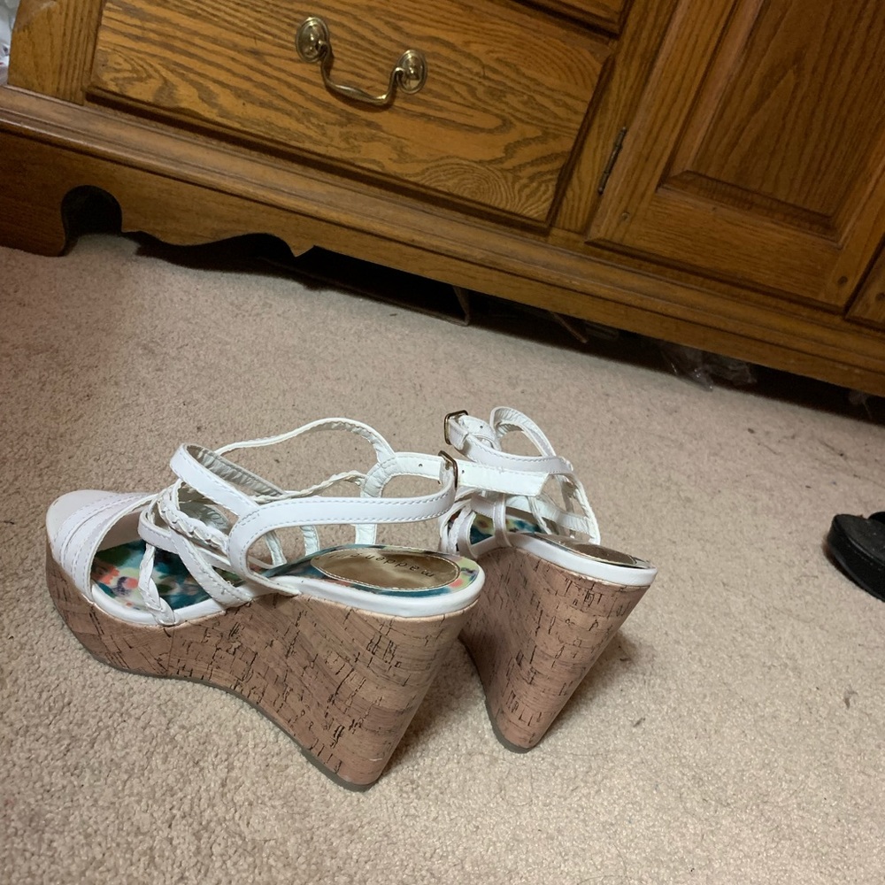 White platform shoes
